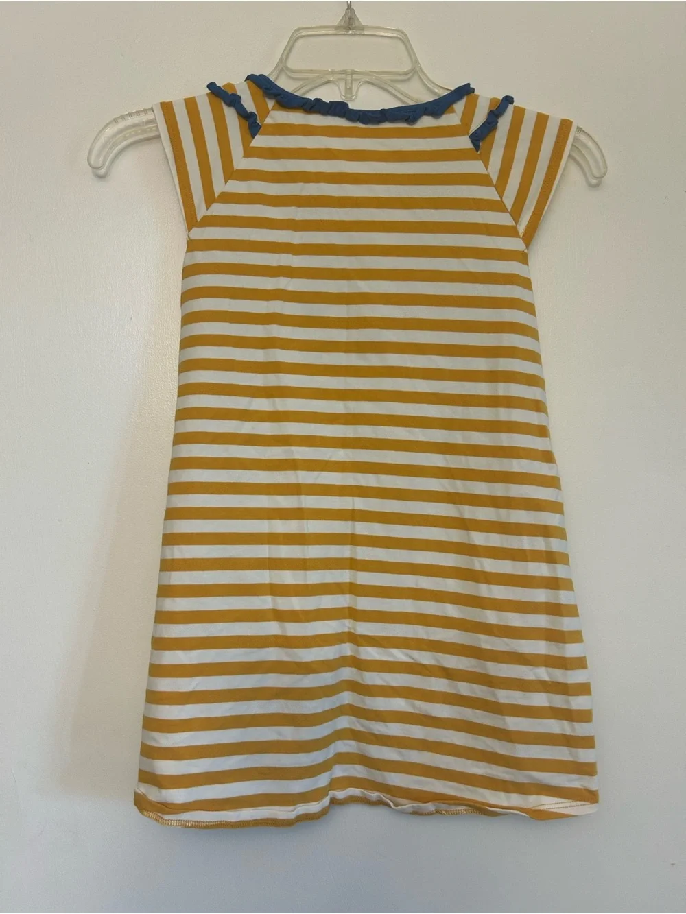 Matilda Jane Purple Floral Front-Button Dress with Mustard Stripe Back